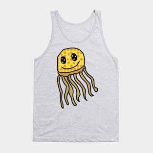 Yellow Poke Dot Jellyfish Tank Top